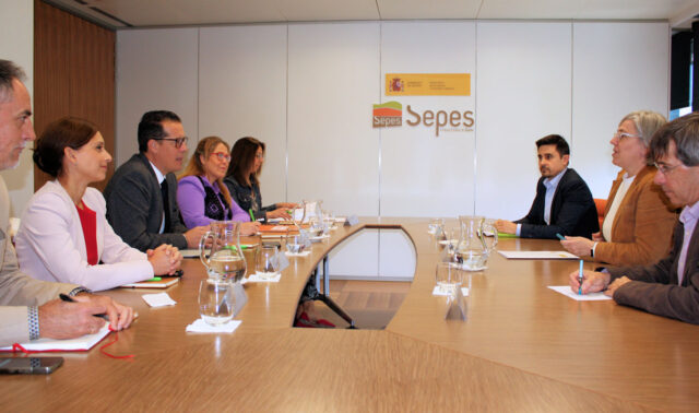 El alcalde de Elda, Rubén Alfaro, se ha reunido con la directora general de la Entidad Pública Empresarial de Suelo (Sepes), Leire Iglesias